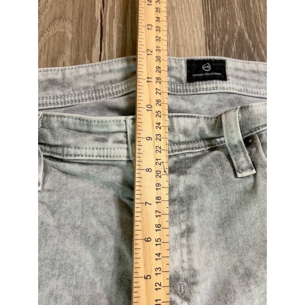 AG Adriano Goldschmied Jeans Tellis Modern Slim Leg Gray Acid Wash 33x34 (32x32)